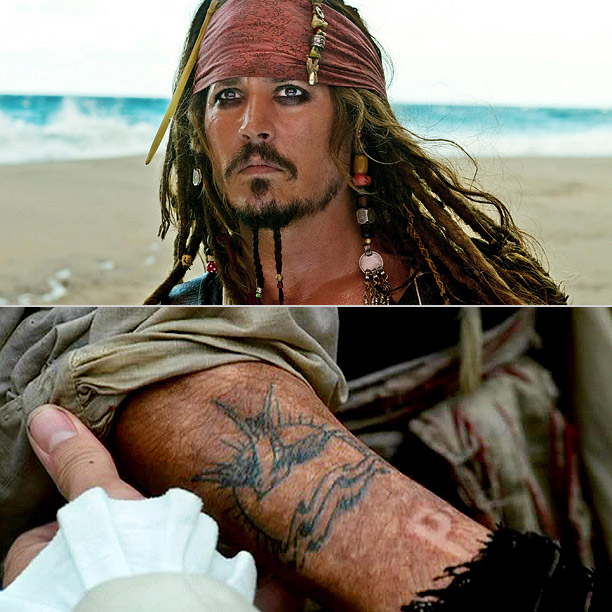 johnny depp jack sparrow tattoo